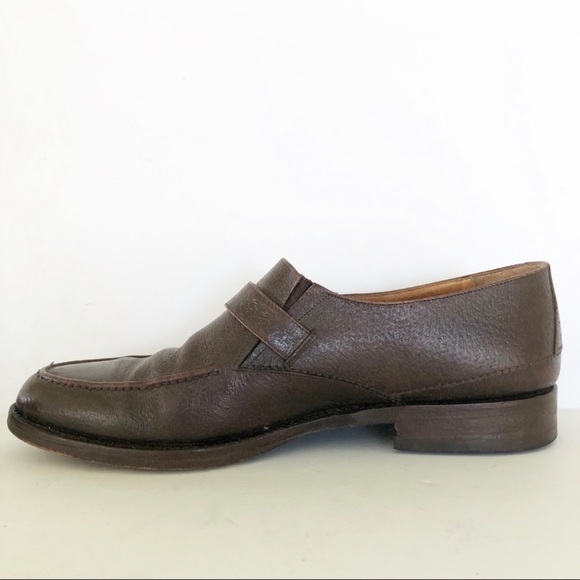 Bally Vicolo Italian Brown Leather Vintage Slip On Luxury Loafers - Picture 6 of 14